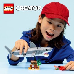 LEGO 31381 Creator Squalo con scrigno del tesoro