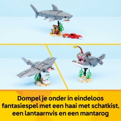 LEGO 31381 Creator Squalo con scrigno del tesoro