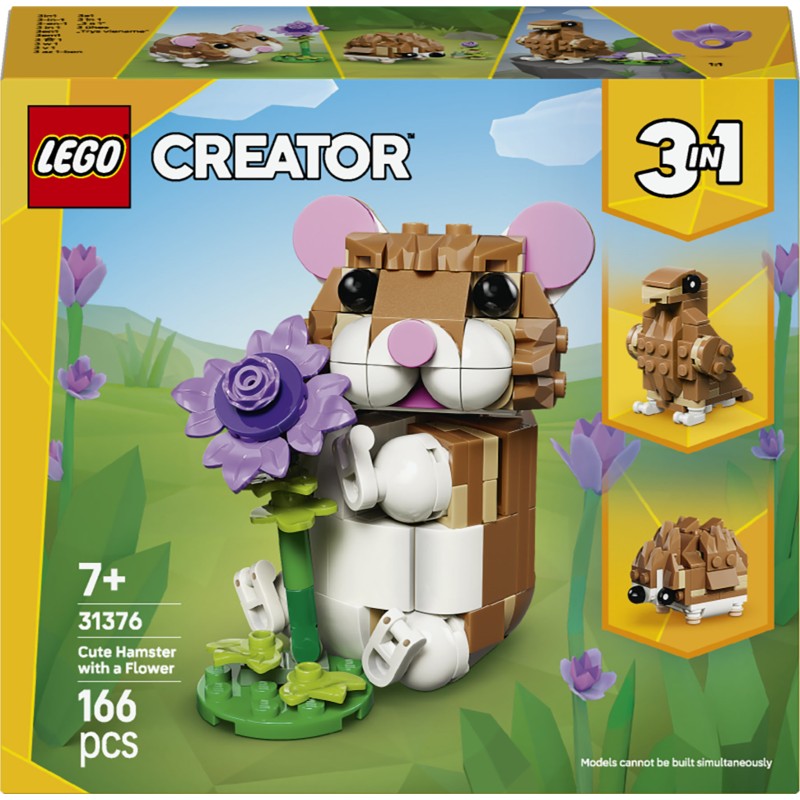 LEGO 31376 Creator Simpatico criceto con fiore