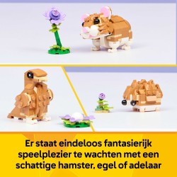 LEGO 31376 Creator Simpatico criceto con fiore