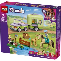 LEGO 42695 Friends Rimorchio per cavallo e puledro