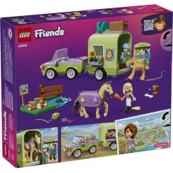 LEGO 42695 Friends Rimorchio per cavallo e puledro