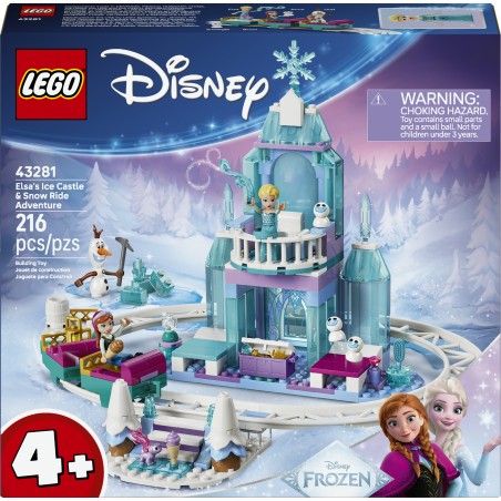 LEGO 43281 Disney Princess Castello di ghiaccio di Elsa e avventura sulla neve