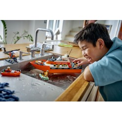 LEGO 60504 City Motoscafo di soccorso ed elicottero della Guardia Costiera