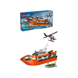 LEGO 60504 City Motoscafo di soccorso ed elicottero della Guardia Costiera