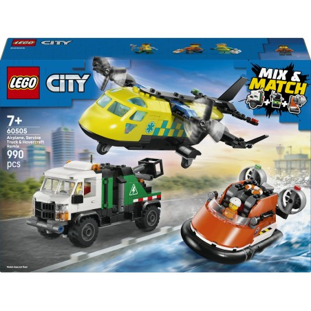 LEGO 60505 City Remix aereo, camion di servizio e hovercraft