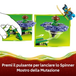 LEGO 71849 NINJAGO Nya contro Spinner Mostro della Mutazione