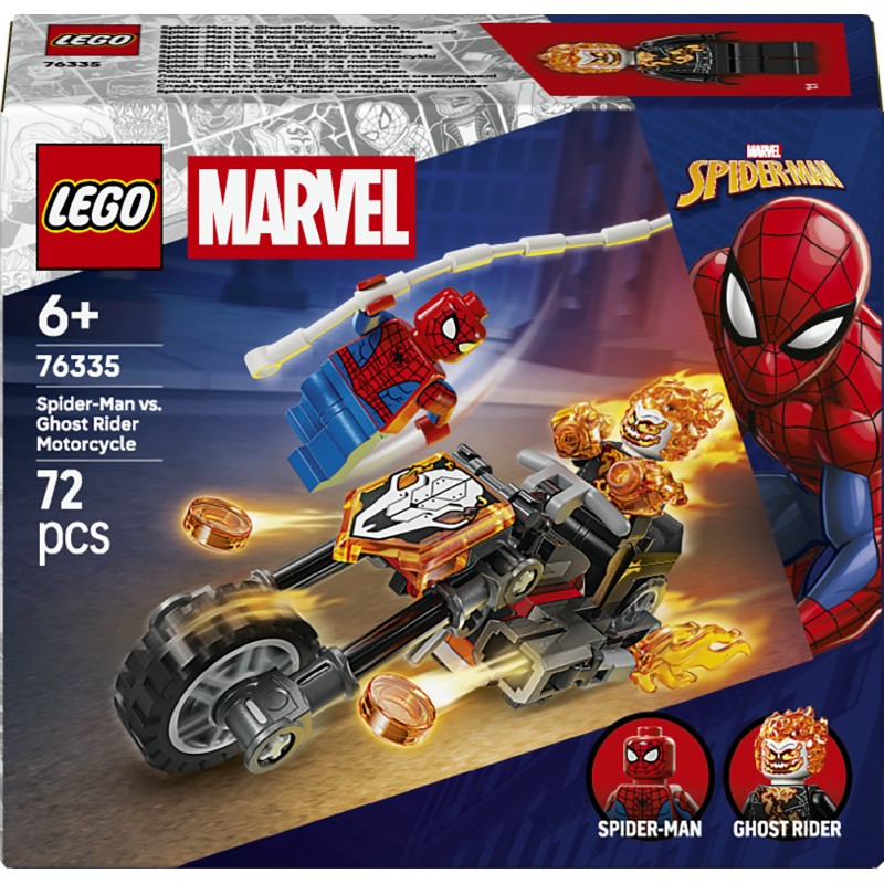 LEGO 76335 Marvel Spider-Man vs. Ghost Rider in motocicletta