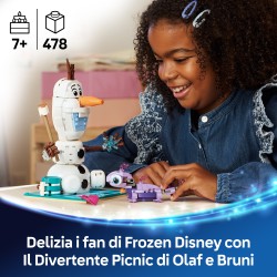 LEGO 43287 Disney Princess Il divertente picnic di Olaf e Bruni