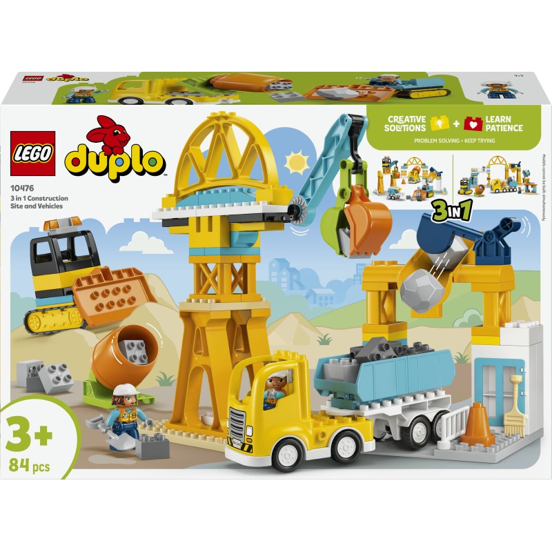 LEGO 10476 DUPLO Cantiere e veicoli 3 in 1