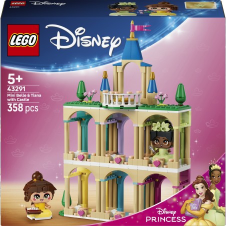 LEGO 43291 Disney Princess Mini-Belle e Mini-Tiana con Castello