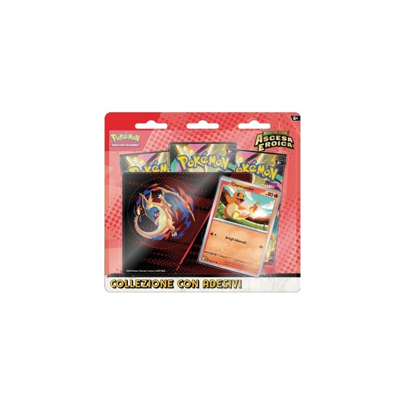 Pokemon - Megaevoluzione - Ascesa Eroica - Collezione con Adesivi - Charmander (ITA)