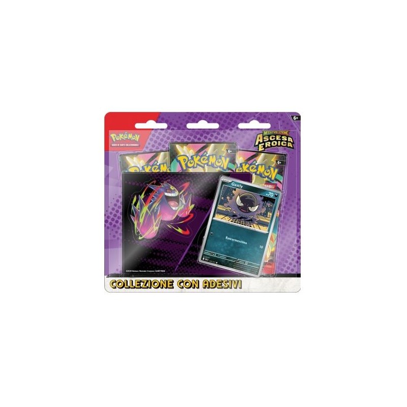 Pokemon - Megaevoluzione - Ascesa Eroica - Collezione con Adesivi - Gastly (ITA)
