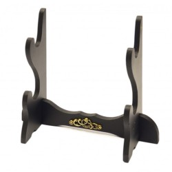 Acacia Medioevo - Supporto da tavolo 2 posti per katane/pistole - 52/2N.01