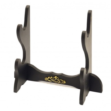 Acacia Medioevo - Supporto da tavolo 2 posti per katane/pistole - 52/2N.01