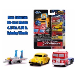 Jada Transformers G1 - 3 Veichle Set Die Cast Nano Hollywood Rides