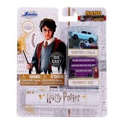 Jada Harry Potter - Ford Anglia e Night Bus - 2 Veichle Set Die Cast Nano Hollywood Rides