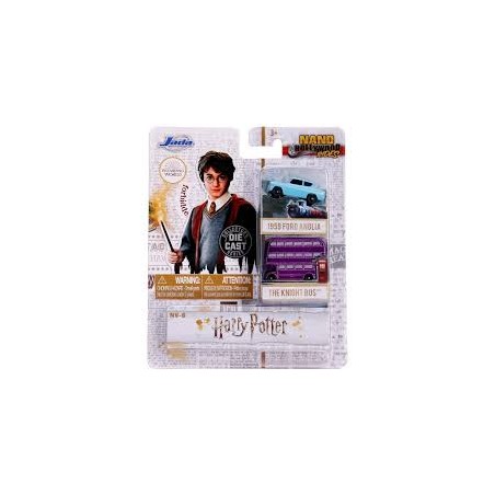 Jada Harry Potter - Ford Anglia e Night Bus - 2 Veichle Set Die Cast Nano Hollywood Rides