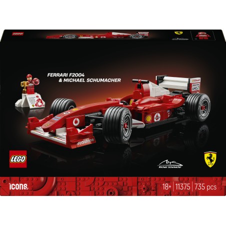 LEGO ICONS 11375 Ferrari F2004 e Michael Schumacher