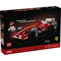 LEGO ICONS 11375 Ferrari F2004 e Michael Schumacher