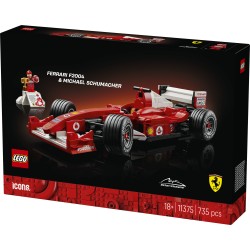 LEGO ICONS 11375 Ferrari F2004 e Michael Schumacher