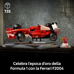 LEGO ICONS 11375 Ferrari F2004 e Michael Schumacher