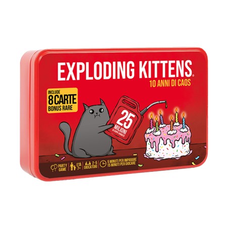 Asmodee - Exploding Kittens 10 Anni di Caos
