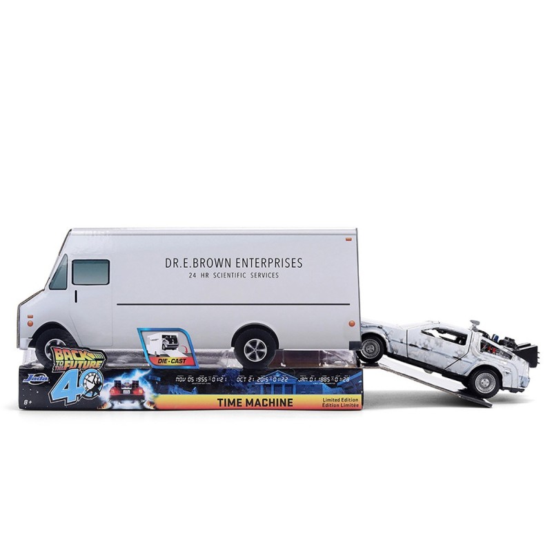 Jada - Ritorno al Futuro - Back To The Future - 40th Anniversary Frost Effect DeLorean Time Machine Die Cast 1:32