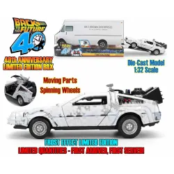 Jada - Ritorno al Futuro - Back To The Future - 40th Anniversary Frost Effect DeLorean Time Machine Die Cast 1:32