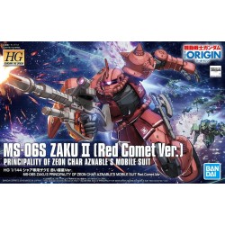 Bandai Model Kit - HG MS-06S Zaku II (Red Comet  Ver.)