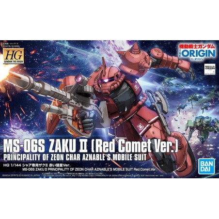 Bandai Model Kit - HG MS-06S Zaku II (Red Comet  Ver.)