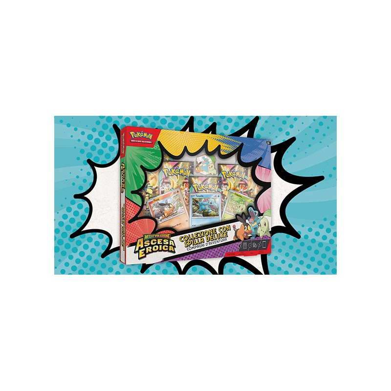 Pokemon - Megaevoluzione - Ascesa Eroica - Collezione Con Spilla Deluxe Compagni D’avventura