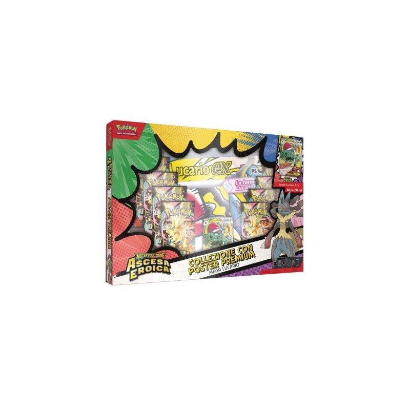 Pokemon - Megaevoluzione - Ascesa Eroica - Collezione Con Poster Premium Mega Lucario