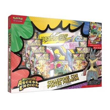 Pokemon - Megaevoluzione - Ascesa Eroica - Collezione Con Poster Premium Mega Lucario