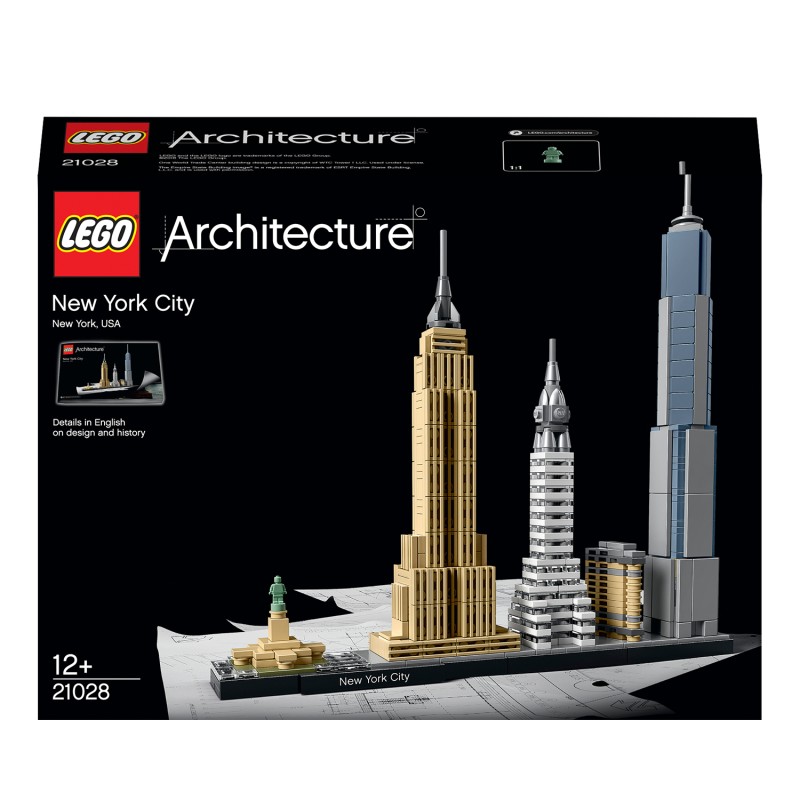 LEGO Architecture 21028 New York City - USATO CON SCATOLA ED ISTRUZIONI