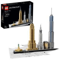 LEGO Architecture 21028 New York City - USATO CON SCATOLA ED ISTRUZIONI