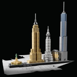 LEGO Architecture 21028 New York City - USATO CON SCATOLA ED ISTRUZIONI