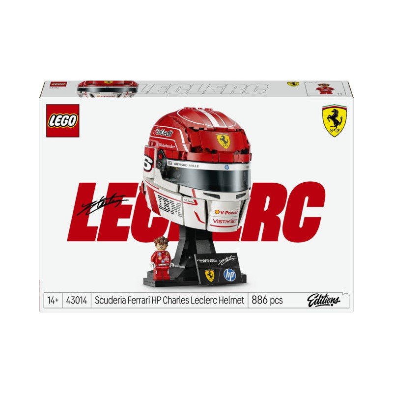 LEGO Edition 43014 Casco di Charles Leclerc Scuderia Ferrari HP  PREORDER - Uscita 1 Maggio