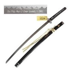 Katana non affilata in Metallo - Hattori Hanzo - Kill Bill - Fratello Bud Deluxe - con supporto da tavolo - SK025.55
