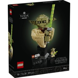 LEGO Star Wars 75438 Busto di Yoda, Kit di Modellismo per Adulti con Spada Laser e Minifigure da Collezione, Regalo per Fan