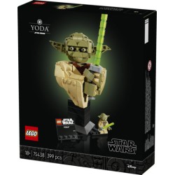 LEGO Star Wars 75438 Busto di Yoda, Kit di Modellismo per Adulti con Spada Laser e Minifigure da Collezione, Regalo per Fan