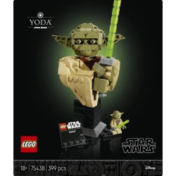 LEGO Star Wars 75438 Busto di Yoda, Kit di Modellismo per Adulti con Spada Laser e Minifigure da Collezione, Regalo per Fan