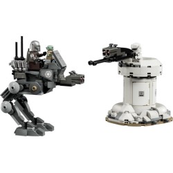 LEGO Star Wars 75444 Attacco dell’AT-RT, Giocattolo con Walker, Torre, Minifigure di Mandaloriano, Figura di Grogu, Regalo 7+