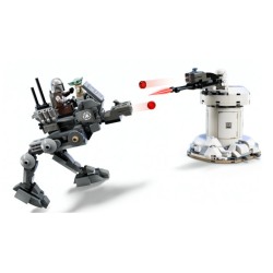 LEGO Star Wars 75444 Attacco dell’AT-RT, Giocattolo con Walker, Torre, Minifigure di Mandaloriano, Figura di Grogu, Regalo 7+