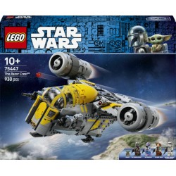 LEGO Star Wars 75447 Razor Crest, Astronave Giocattolo con 4 Minifigure e Figura Grogu, Regalo di Compleanno per Bambini 10+