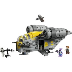 LEGO Star Wars 75447 Razor Crest, Astronave Giocattolo con 4 Minifigure e Figura Grogu, Regalo di Compleanno per Bambini 10+