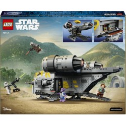 LEGO Star Wars 75447 Razor Crest, Astronave Giocattolo con 4 Minifigure e Figura Grogu, Regalo di Compleanno per Bambini 10+
