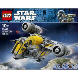 LEGO Star Wars 75447 Razor Crest, Astronave Giocattolo con 4 Minifigure e Figura Grogu, Regalo di Compleanno per Bambini 10+