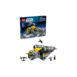 LEGO Star Wars 75447 Razor Crest, Astronave Giocattolo con 4 Minifigure e Figura Grogu, Regalo di Compleanno per Bambini 10+