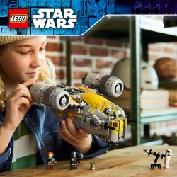 LEGO Star Wars 75447 Razor Crest, Astronave Giocattolo con 4 Minifigure e Figura Grogu, Regalo di Compleanno per Bambini 10+